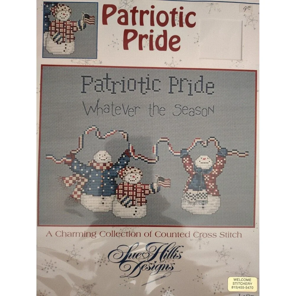 Sue Hillis Designs PATRIOTIC PRIDE Cross Stitch Pattern New Chart Only L187